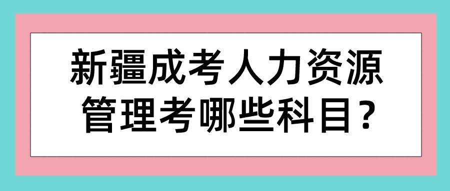 新疆成考人力资源管理考哪些科目？