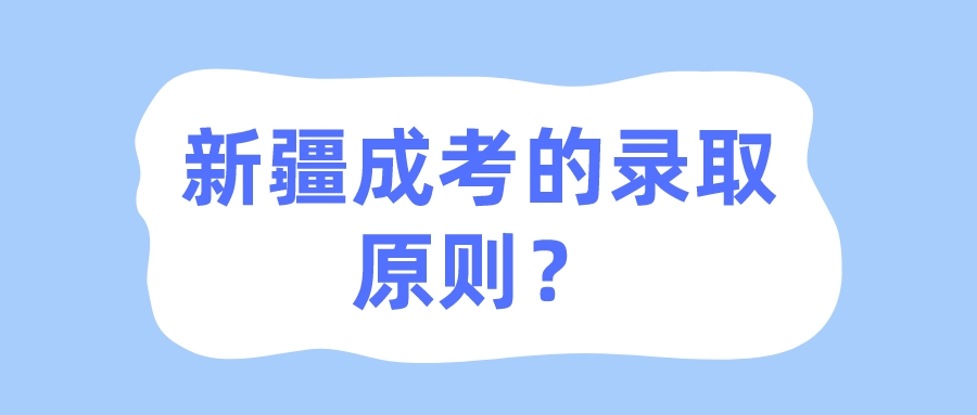 新疆成考的录取原则？